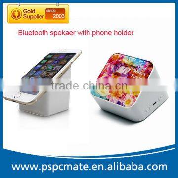 Phone holder Handfree Stereo Bluetooth Speaker with Silicon Sucker