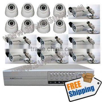 CCTV SYSTEM H.264 16 CHANNEL DVR kit with cheap camera 700TVL HOME & BUSINESS KIT