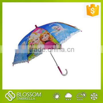 2016 J plastic handle kids child lace straight umbrella