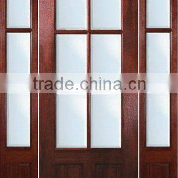 Modern 16 Lite Wood Glass Doors Design With Side Lite DJ-S9143ST