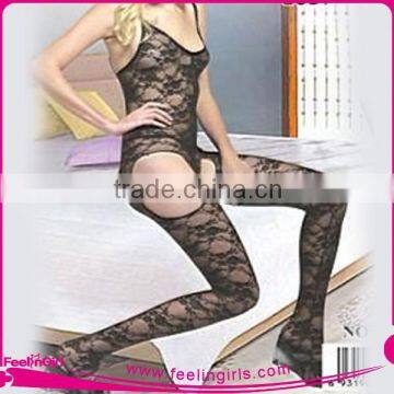 Wholesale Ladies Open Crotch lace bodystocking lingerie