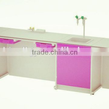 laboratory side bench with sink for school using