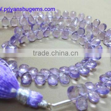 Faceted Pear Pink amethyst gemstones