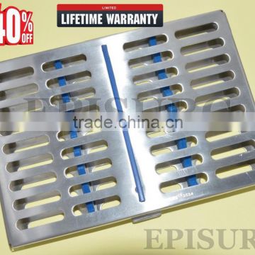 Sterilization Cassette, 7.25" x 5", Rack for 10 Pcs, Dental Surgical Instruments