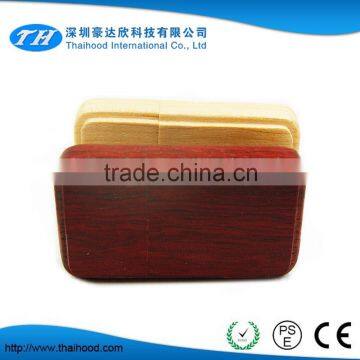 wholesale square laser engraved walnut wood USB Flash drive