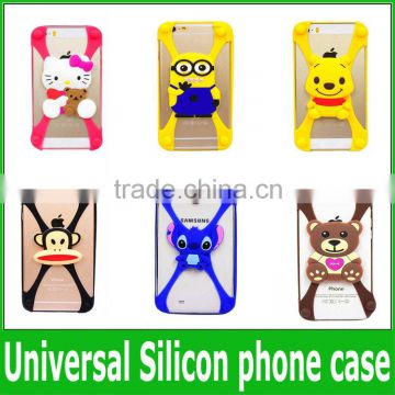 factory price hot selling fashion design cartoon shape multi-functional universal silicone phone case wholesales