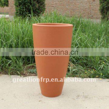 rotomolded double walled plastic pot terracotta