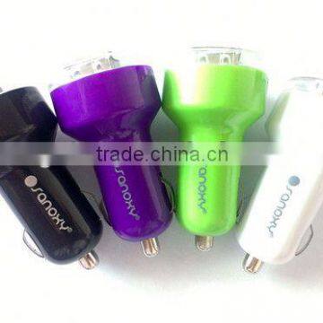 customized package 5v2.1a dual usb car charger