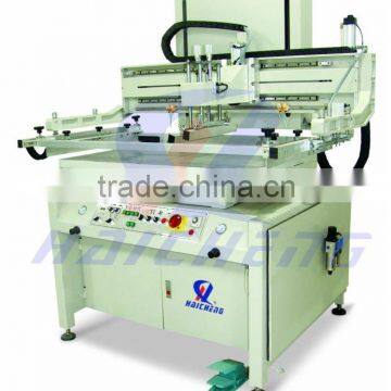 Motor lifting/descending plane screen printing machine