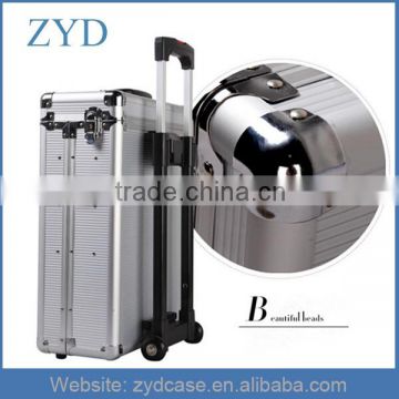 Aluminum ATA Case,Silver Flight Case With Wheels, Aluminium Trolley Pilot Case ZYD-HK82105