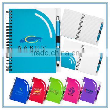 office & school supplies notebook with pen