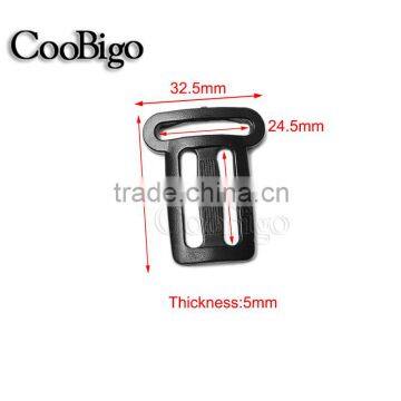 1"*1" Plastic Multi-function Slider Tri-Glide Adjust Buckle for Backpack Strap #FLC431-25B