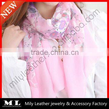 Fashion flowers digital print beach chiffon arab shemagh scarf