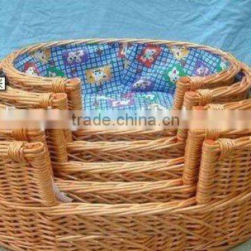 Wicker basket For Cats and Dogs wicker pet beds