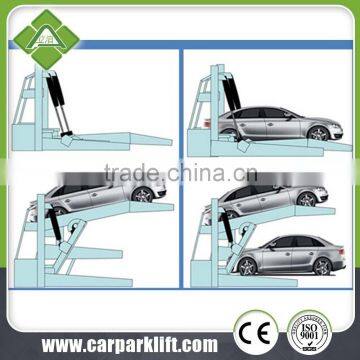 vehicle storage system --tilt parking lift can lift 2 cars