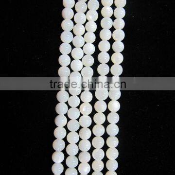 8mm White Shell Pearl Beads in Bulk