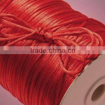 Satin cord Jewelry making supplies-red color china knot satin cord for jewelry DIY making and craft supplies