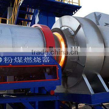 High performance powdered coal burner for asphalt plant