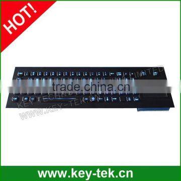 Black electroplated backlight metal keyboard with touchpad