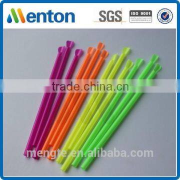 buy directly from factory colorful hard plastic straw with spoon