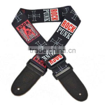 printing rock leather guitar strap