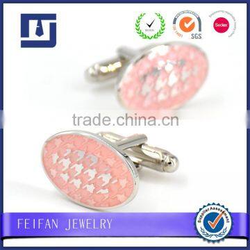 Factory custom pink cufflinks high quality and cheap