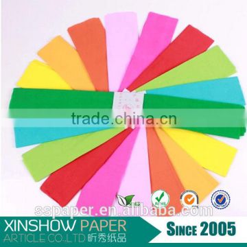 hot sale 50*2m crepe paper colorful rice paper for crafts