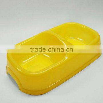 Convinient doule dinner plastic pet bowl manufacturer