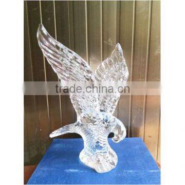 Clear Crystal Eagle Model With Top Quality For Desktop Decoration