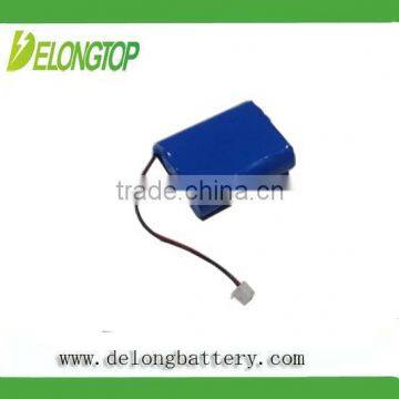 Rechargeable lithium battery pack cylindrical 18650 li-ion battery 3.7v 7.4v 1S3P with connectors