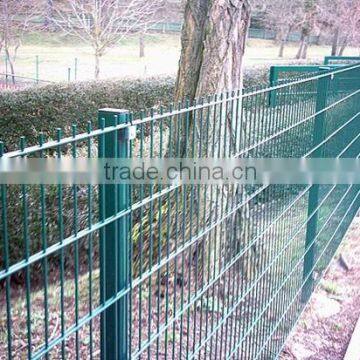 Double wire powder coated security fence