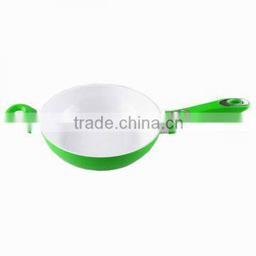 Aluminum Non Stick Ceramic Deep Wok With Double Handles photo-4