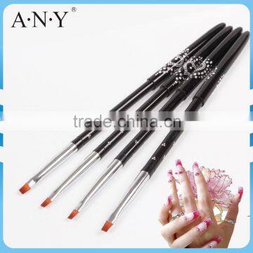 ANY UV Gel Nails Building One Stroke Painting Synthetic Gel Brushes for Nail Art