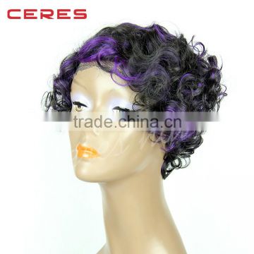 new arrival virgin brazilian curly human hair half wig for black women