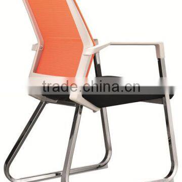 Full mesh back reception office chair parts orange visitor reception chair