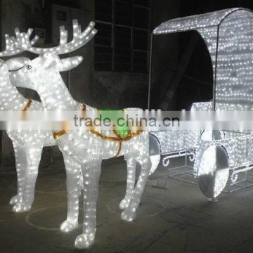 Custom Outdoor Decoration Light Animal Shaped 3d Led Christmas Light Reindeer