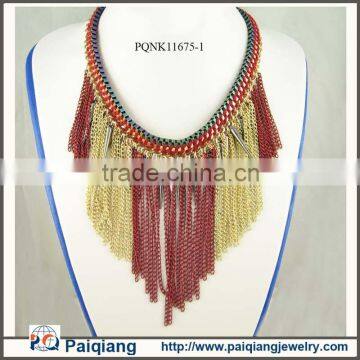 Chunky chain tassel necklace wholesale