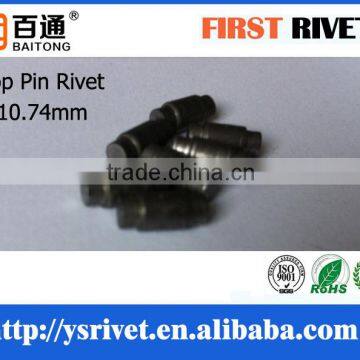 5*10.74mm Black Color Double Head Steel Rivet, Solid Stop Pin Rivet photo-2