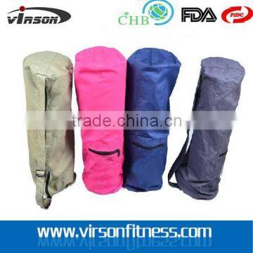 Cotton Zippered Yoga Mat Bags, Canvas Backpack Bag