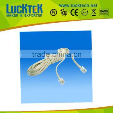 RJ11 / RJ12 telephone extension cord cable with 6P4C/6P6C