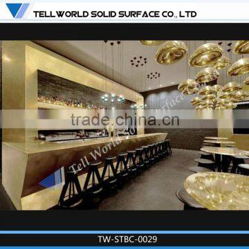 Acrylic top house designs bar counter/acrylic solid surface bar counter