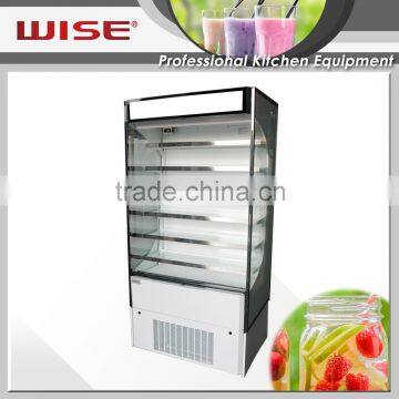2016 New Product Vertical Open Showcase Chiller For Food Display