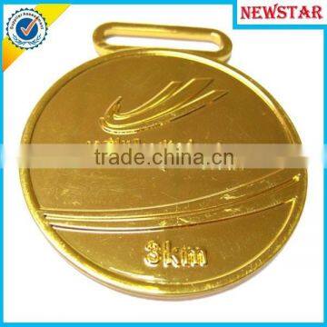 High quality gold running medal