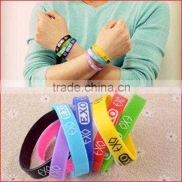 various style cheap custom silicone slap bracelet for adversing