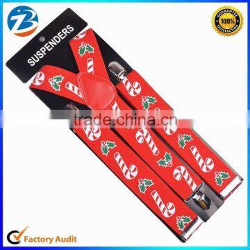 Fashion Stick Printed Wide Elastic Boys and Girls Braces Suspenders