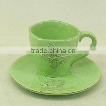 custom made porcelain coffee cup and saucer