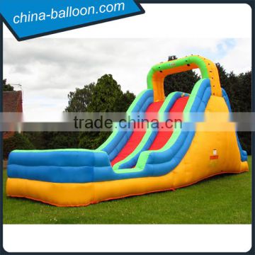 colorful inflatable slip n slide,cheap inflatable water slide with pool for adults