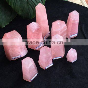 Rose Quartz Crystal Healing Stone Pillars Point Wholesale