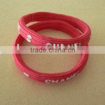 thick pink elastic hair band