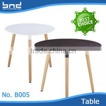 White or black round MDF wooden outdoor coffee dining room table B005